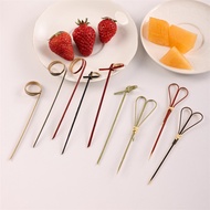 Bamboo Fruit Fork Fruit Stick Cocktail Stick Flower Stick Fruit Stick Candied Gourd Stick Disposable