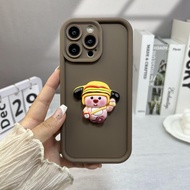 Suitable for IPhone 11 12 Pro Max X XR XS Max SE 7 Plus 8 Plus IPhone 13 Pro Max IPhone 14 15 Pro Max Phone Case Lovely Pink Animal Cute Accessories Food Protruding Frame