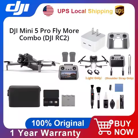 DJI Mini 5 Pro Fly More Combo RC2 Remote Mini Drone with a Camera 4K/60fps HDR Video Omnidirectional