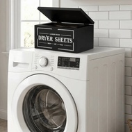 Wooden Dryer Sheet Dispenser Rustic Large Capacity Dryer Sheet Holder with Lid Dust-proof