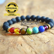Gelang Batu Alam 7 Cakra Chakra Asli Natural Yoga Akik Pria Wanita Kualitas Terbaik