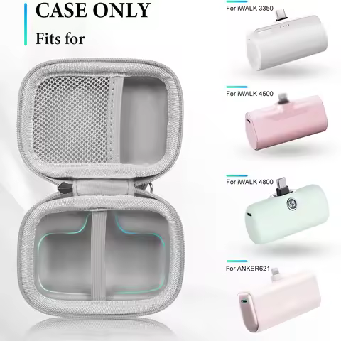 2 Colors Portable Charger Power Bank Case 3350mAh/4500mAh/4800mAh Travel Storage Case for IWALK Mini