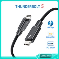 Thunderbolt 5 Type C Cable 80Gbps PD 240W | 8K 60Hz output for eGPU laptop/Macbook, USB4 TB4 compati