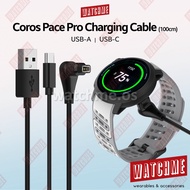 COROS Pace Pro Charging USB Cable 100cm, 2 Types USB-A / USB-C, Smart Watch Accessories (3 Months Wa