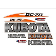 DECALS KUBOTA DC 70 OLD STICKER DC70 OLD