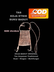 Tas Koja Baduy Kecil Original Anyaman Etnik Muat HP Dompet Praktis Harian