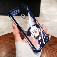 YBD Clear Phone Case For OPPO A5S A7 A12 A11K Full Protective Caing with Funny Clown Pattern