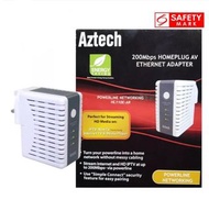 Aztech 200M Homeplug 一對 (大廠出品、非常穩定，取代明線，NowTV 等啱用)