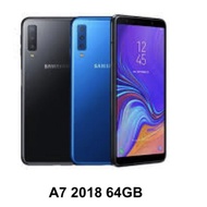 Handphone samsung galaxy A7 2018, bekas, warna hitam