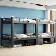 [🔥Free Delivery🚚🔥]Upper and Lower Bunk Iron Bed Height-Adjustable Bed Bunk Bed Canopy Bed metal bed frame Bed Frame With Mattress Single/Queen/King Bed Frame