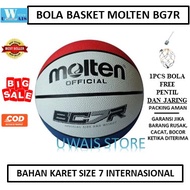 BOLA BASKET KARET MOLTEN BG7R ORIGINAL - BOLA BASKET OUTDOOR INDOOR - BASKETBALL NBA - BOLA BASKET OFFICIAL