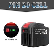 Pin Đóng Chân Phổ Thông M21 40mm Lithium-ion 21V TONNIFU 15-20-30 cell MT dung lương lớn pin trâu 3-