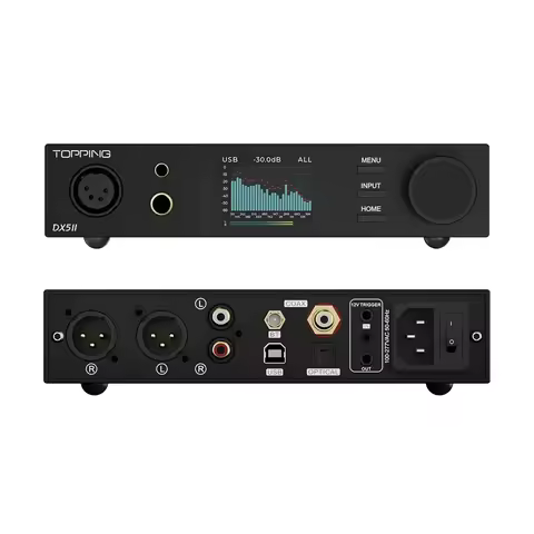 TOPPING DX5 II Headphone Amplifier Fully Balanced DAC AMP Combo Bluetooth 5.1 Dual ES9039Q2M DSD512 