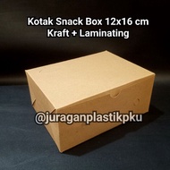 (PER 10 PCS) Snack Box Cake/ 12x16 cm Kraft + Laminating | Paper Box 16x12 Martabak DessertCemilan |