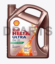 Original SHELL HELIX ULTRA 0W20 SP Fully Synthetic Engine Oil (4L) HK