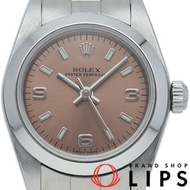 二手勞力士蠔式恆動女錶 76080(A)，附原廠錶盒和保固卡。不鏽鋼錶殼，粉紅色錶盤，拋光處理，1999年產。成色極佳。