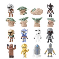 16Pcs/Set 7-10cm Anime Star Wars Mini Figure Yoda R2-D2 Mandalorian K-2SO Robot Stormtrooper C-3PO D