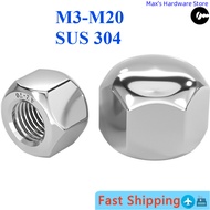 [Quick Shipment] 304 Stainless Steel (Low Type) Cover Type Nut Decorative Nut M3-M20 (RM-MY)