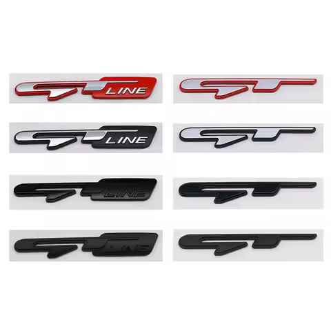 3D Chrome Car GT Line Sticker Emblem Logo For Kia GT Line Sportage Ceed Picanto K5 K3 Stonic Auto Ba