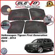 ELEVO Volkswagen Tiguan 2008 to 2014 Magnetic Custom Fit Sunshade Magnet Shade Sun Protection 4pcs