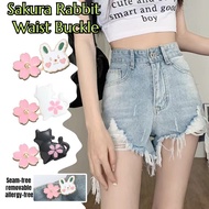 Sakura Cat Waist Cinch Button Nail-free Jeans Waist Cinch Magic Device Removable Waistband Big Chang