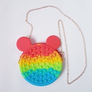 Pop it rainbow Macaron fidget toy Kids toy Bag