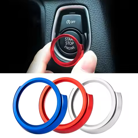 Car Keyless Engine Push Start Stop Button Frame Cover Trim Sticker Interior Accessories For 1 2 3 X1