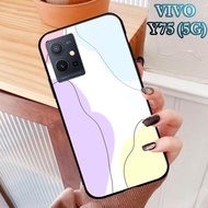 Softcase Glass Kaca VIVO Y75(5G) & T1 (5G) - Casing hp VIVO Y75(5G) & T1 (5G) [ S60 ].