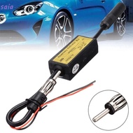 SAIA FM Converter, FM 76-90 Mhz Black Car FM Expander, Durable 12V Plastic Car Frequency Changer Con