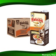 นมข้นจืด สำหรับอาหาร เครื่องดื่ม เบเกอรี่ นกเหยี่ยว 1000 มล. (ยกลัง12กล่อง) นม นมปรุงแต่ง Condensed Milk Falcon