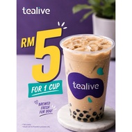 🥤 Tealive RM5 Drinks Voucher [INSTANT SELF-REDEEM] 🥤