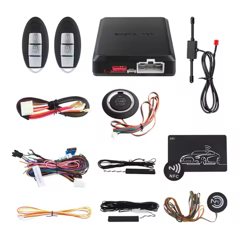 Easyguard APP Control car alarm remote starter with proximity access ignition start NFC / touch pass