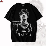 ABT Lamelo La france Oversize Tshirt CVC Cotton For Men and Women Black shirt Halftone Graphic100 co