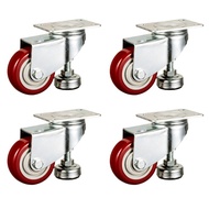 (DXMN) 2 Inch Leveling Plate Caster Wheels with Adjustable Anti-Vibration Leveling Foot Pad Heavy Du