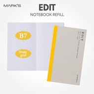 MARK’S EDiT B7 Grid Notebook Refill EDI-NB21-RFL, Japan Diary/ Journal Stationery
