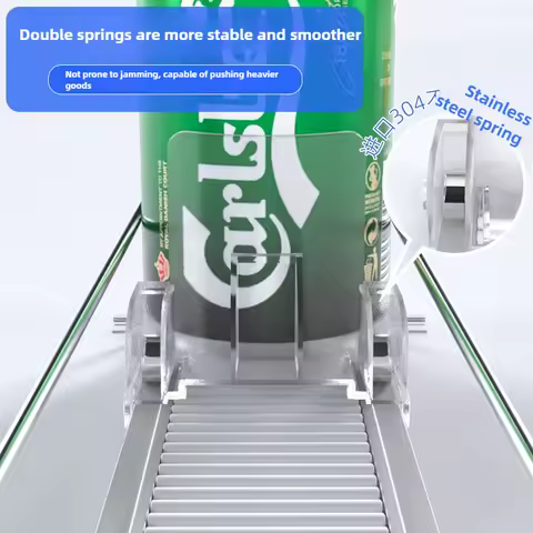 69985 Automatic Soda Can Dispenser Retail Transparent Slide Rail Beverage Storage Organizer Rack Dri
