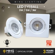 (SIRIM) LED Eyeball LED 3W 5W 7W Spotlight Lampu Siling Ceiling Downlight Decoration Down Light Lights Lighting Hiasan