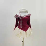 Dress Set Big Size Off Shoulder Bow Tie With Skirt – Soft Elastic 55-92kg A333+CV413