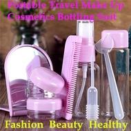 SG Seller / Portable Travel Make Up Cosmetics Bottling Suit/Pressed Bottles Spray Cream Bottle Makeu