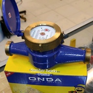 METERAN AIR ONDA 1" INCH FLOW METER / WATER METER BRASS ONDA water meter. - ABINAYA7
