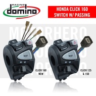 ∇ ✳ Domino Handle Switch For Honda Click with Pssing Light Hazard Light PLug and play