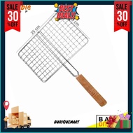 Chicken Fish Grill with Wooden Handle Heat Inhibit Promo