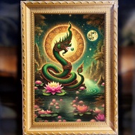 Auspicious Picture Poster Naga Of King 7 Heads No Frame PY9