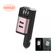 2 In 1เครื่องฟอกอากาศ Dual USB 24W Fast Charger อะแดปเตอร์ Ion Air Oxygen Bar Air Filter 12/24V