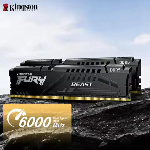 Kingston FURY Beast DDR5 RAM 6000MHz 16GBx1 CL30/CL36 Support Intel XMP 3.0 & AMD EXPO Desktop Memor