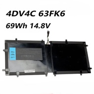 4DV4C 63FK6 063FK6 D10H3 69Wh 14.8V Laptop Battery For Dell XPS 18 1810 1820 Series Tablet