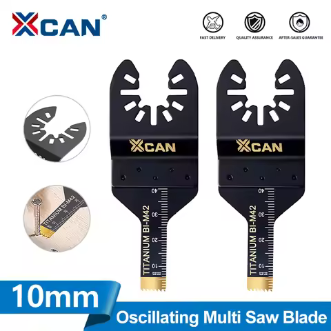 XCAN 1/2pcs 10mm Titanium Oscillating Saw Blades Bi-Metal Multitool Blades For Wood Hard Material Me