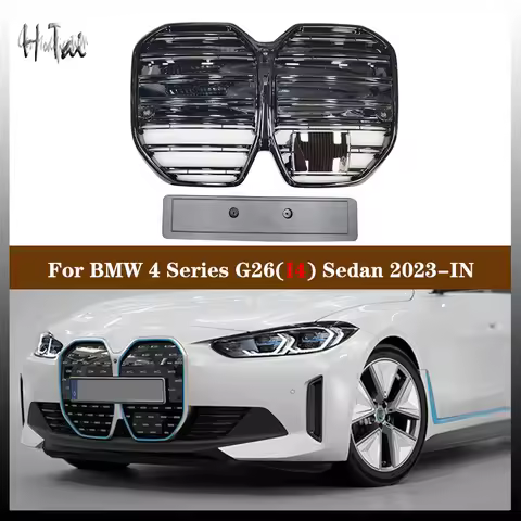 ABS Front Bumper Grille Car Replacement for BMW 4 Series G26 i4 4-Door Sedan 2021-IN M Style Front H