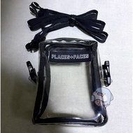 正版！Places + Faces 黑色 PVC 透明 單肩包 斜孭袋  背囊 包 P+F