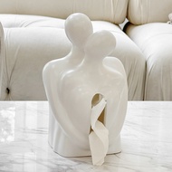 Nordic Style Hug Couple Abstract Character Tissue Box Home Living Room Coffee Table Bedroom Desktop 